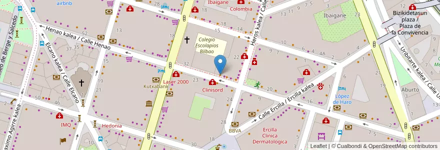 Mapa de ubicacion de Restaurante Griego en España, Euskadi, Bizkaia, Bilboaldea, Bilbao.