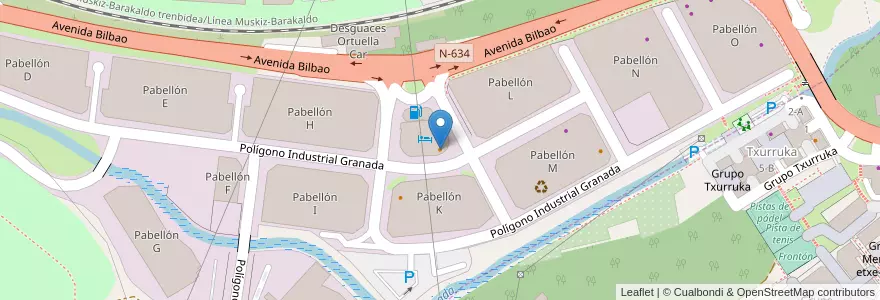 Mapa de ubicacion de Restaurante Hotel Ortuella en 스페인, Euskadi, Bizkaia, Bilboaldea, Ortuella.