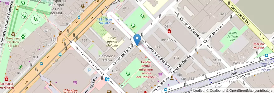 Mapa de ubicacion de Restaurante Huang Qingfang en إسبانيا, كتالونيا, برشلونة, بارسلونس, Barcelona.