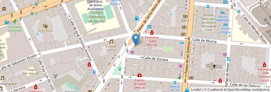 Mapa de ubicacion de Restaurante Indio en إسبانيا, منطقة مدريد, منطقة مدريد, Área Metropolitana De Madrid Y Corredor Del Henares, مدريد.