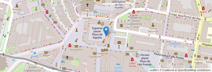 Mapa de ubicacion de Restaurante Izartza en Spanien, Autonome Gemeinschaft Baskenland, Araba/Álava, Gasteizko Kuadrilla/Cuadrilla De Vitoria, Vitoria-Gasteiz.
