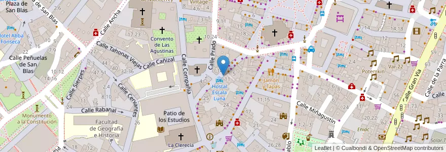 Mapa de ubicacion de Restaurante Jero en スペイン, カスティーリャ・イ・レオン州, サラマンカ, Campo De Salamanca, サラマンカ.
