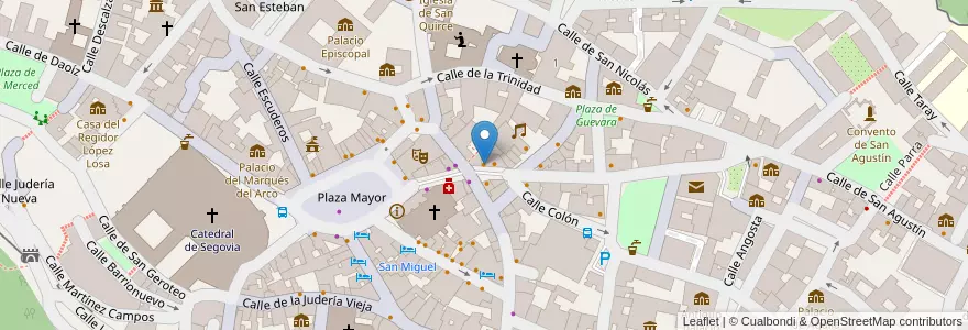 Mapa de ubicacion de Restaurante José María en Spain, Castile And León, Segovia, Segovia.