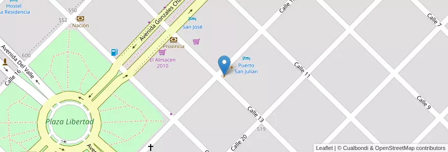 Mapa de ubicacion de Restaurante Julián en Argentina, Buenos Aires, Partido De Balcarce.