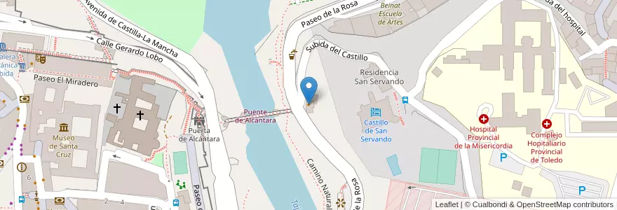Mapa de ubicacion de Restaurante la Cubana en Spanje, Castilië-La Mancha, Toledo, Toledo, Toledo.