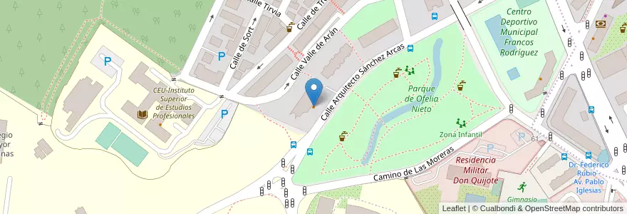 Mapa de ubicacion de Restaurante La Dehesa en Spain, Community Of Madrid, Community Of Madrid, Área Metropolitana De Madrid Y Corredor Del Henares, Madrid.