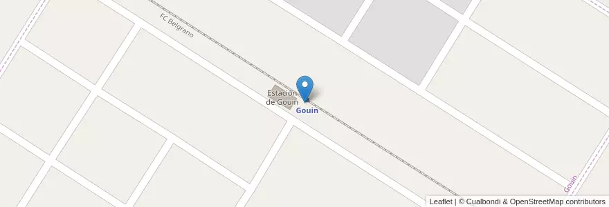 Mapa de ubicacion de Restaurante La Estación en アルゼンチン, ブエノスアイレス州, Partido De Carmen De Areco, Gouin.