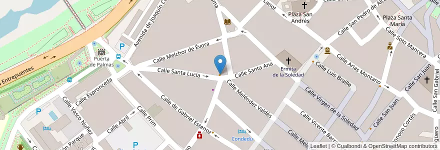 Mapa de ubicacion de Restaurante La Girola en Spanien, Extremadura, Badajoz, Tierra De Badajoz, Badajoz.