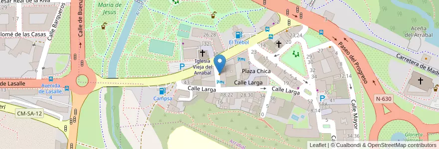 Mapa de ubicacion de Restaurante La Liebre en Испания, Кастилия И Леон, Саламанка, Campo De Salamanca, Саламанка.