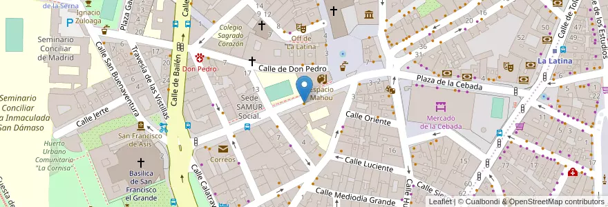 Mapa de ubicacion de Restaurante La Muralla en إسبانيا, منطقة مدريد, منطقة مدريد, Área Metropolitana De Madrid Y Corredor Del Henares, مدريد.
