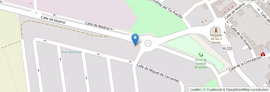 Mapa de ubicacion de Restaurante La Pared en スペイン, マドリード州, Comunidad De Madrid, Cuenca Del Henares, Torres De La Alameda.