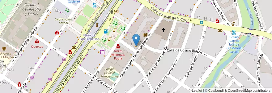 Mapa de ubicacion de Restaurante la Rinconada de Lorenzo en Spain, Aragon, Zaragoza, Zaragoza, Zaragoza.