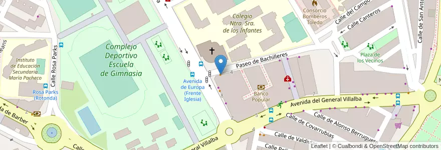 Mapa de ubicacion de Restaurante La Villa en Espanha, Castela-Mancha, Toledo, Toledo, Toledo.