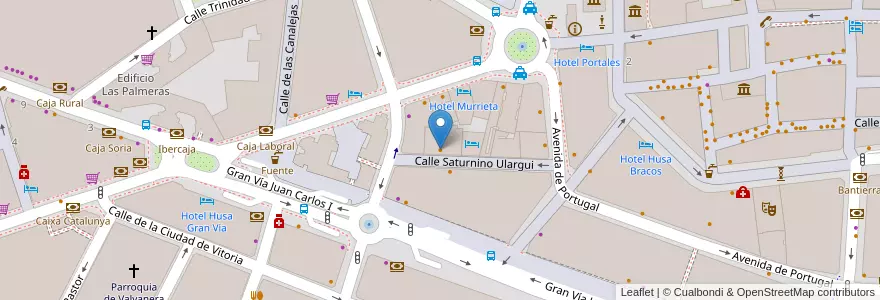 Mapa de ubicacion de Restaurante Las Tejas en 西班牙, La Rioja, La Rioja, Logroño.