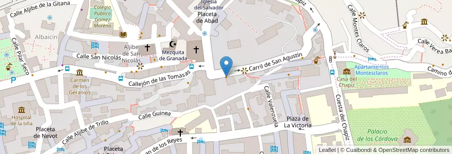 Mapa de ubicacion de Restaurante las Tomasas en إسبانيا, أندلوسيا, غرناطة, Comarca De La Vega De Granada, Granada.