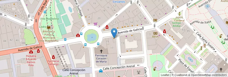 Mapa de ubicacion de Restaurante Los Italianos en 스페인, 아스투리아스, 아스투리아스, Oviedo.
