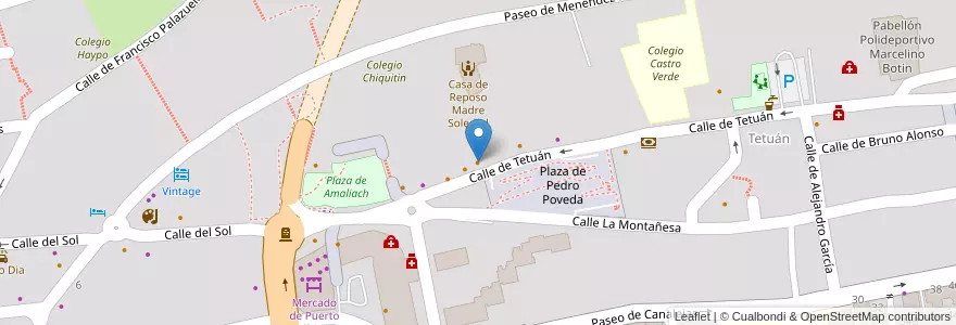Mapa de ubicacion de Restaurante Marisquería La Flor de Tetuán en Espagne, Cantabrie, Cantabria, Santander, Santander.