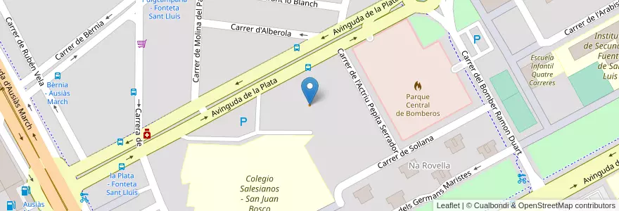 Mapa de ubicacion de Restaurante Mas Blayet en 스페인, Comunitat Valenciana, València / Valencia, Comarca De València, València.