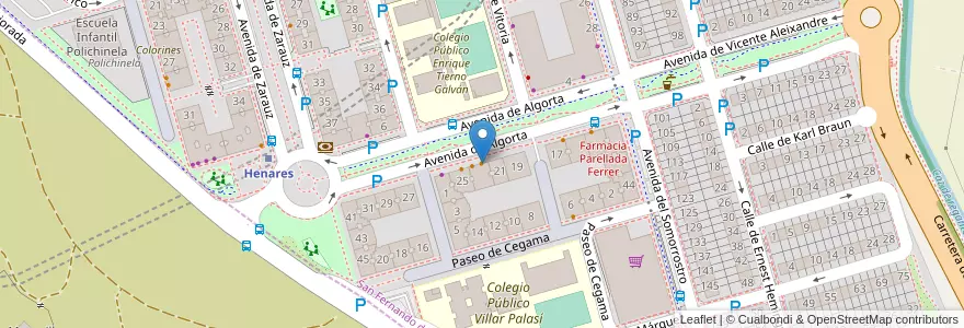 Mapa de ubicacion de Restaurante Mayor en 스페인, Comunidad De Madrid, Comunidad De Madrid, Área Metropolitana De Madrid Y Corredor Del Henares, San Fernando De Henares.