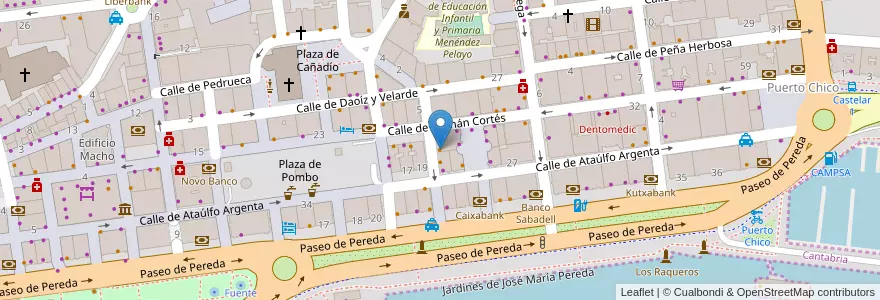 Mapa de ubicacion de Restaurante Módena en スペイン, カンタブリア州, カンタブリア州, Santander, Santander.
