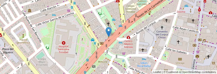 Mapa de ubicacion de Restaurante Monte Carlo en 西班牙, Castilla Y León, Salamanca, Campo De Salamanca, Salamanca.