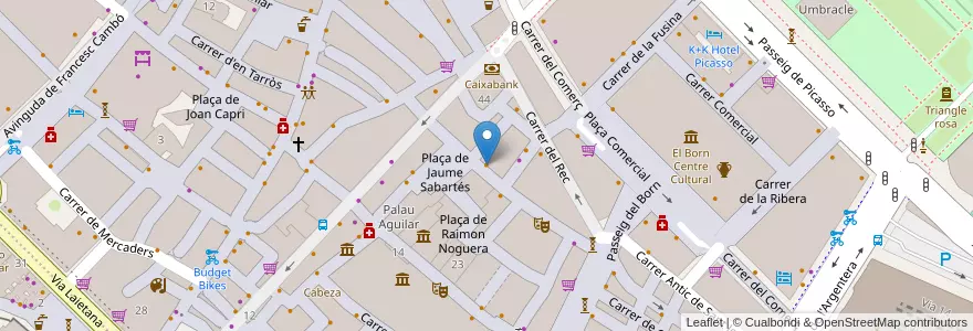 Mapa de ubicacion de Restaurante Montiel en 西班牙, Catalunya, Barcelona, Barcelonès, Barcelona.