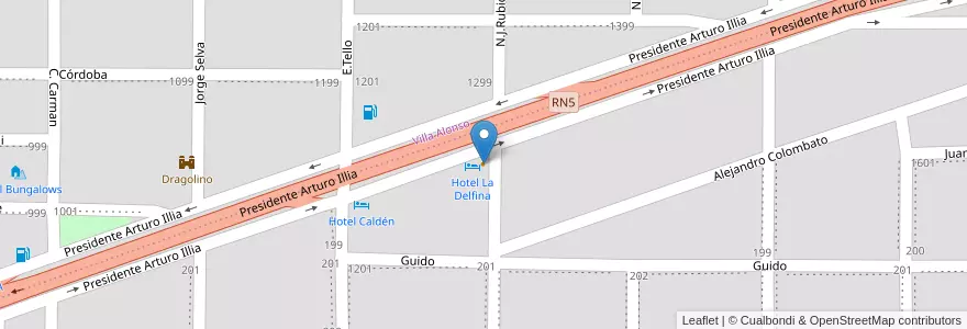 Mapa de ubicacion de Restaurante Narbona en アルゼンチン, ラ・パンパ州, Municipio De Santa Rosa, Departamento Capital, Santa Rosa.