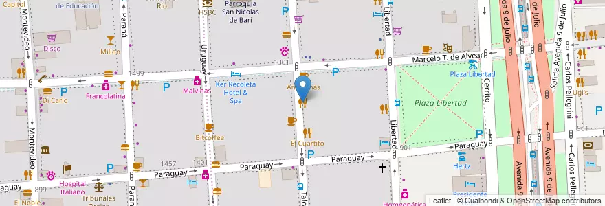 Mapa de ubicacion de Restaurante Norte, Retiro en 아르헨티나, Ciudad Autónoma De Buenos Aires, Comuna 1, 부에노스아이레스.
