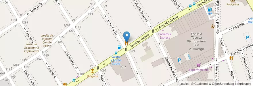 Mapa de ubicacion de Restaurante Nuevo Candilejas, Caballito en アルゼンチン, Ciudad Autónoma De Buenos Aires, ブエノスアイレス, Comuna 6.