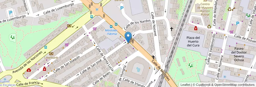 Mapa de ubicacion de Restaurante Olmedo en Испания, Мадрид, Мадрид, Área Metropolitana De Madrid Y Corredor Del Henares, Fuenlabrada.