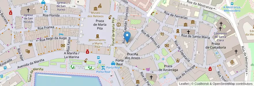 Mapa de ubicacion de Restaurante Pablo Gallego en Spain, Galicia, A Coruña, A Coruña, A Coruña.