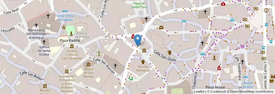 Mapa de ubicacion de Restaurante Palacios en スペイン, カスティーリャ＝ラ・マンチャ州, Toledo, Toledo, Toledo.