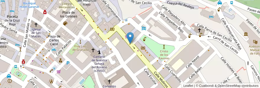 Mapa de ubicacion de Restaurante Papaupa en スペイン, アンダルシア州, Granada, Comarca De La Vega De Granada, Granada.