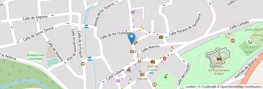 Mapa de ubicacion de Restaurante Parra en スペイン, マドリード州, Comunidad De Madrid, Cuenca Alta Del Manzanares, Manzanares El Real.