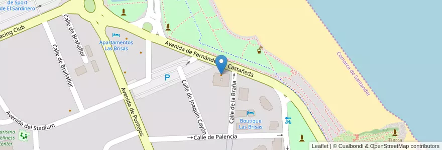 Mapa de ubicacion de Restaurante Parrilla Ginés en اسپانیا, Cantabria, استان کانتابریا, Santander, Santander.