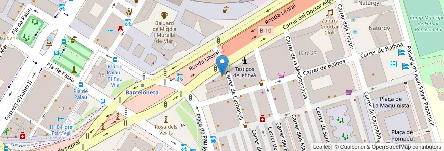 Mapa de ubicacion de Restaurante Pasa Tapas en إسبانيا, كتالونيا, برشلونة, بارسلونس, Barcelona.