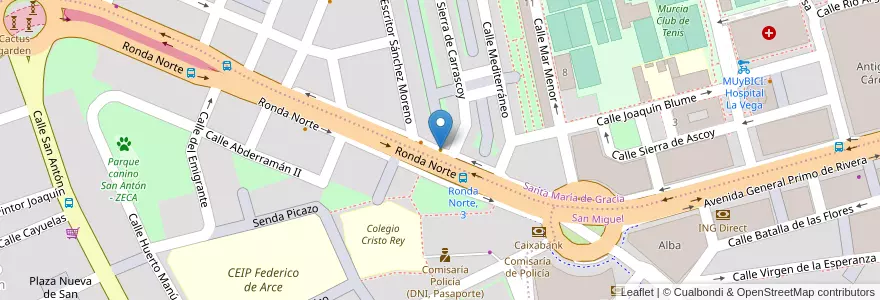 Mapa de ubicacion de Restaurante Pepe "el Torrao" en Espagne, Région De Murcie, Région De Murcie, Verger-De-Murcie, Murcia.
