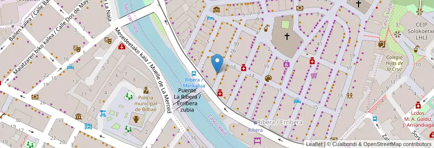 Mapa de ubicacion de Restaurante Peruano en Spanien, Autonome Gemeinschaft Baskenland, Bizkaia, Bilboaldea, Bilbao.