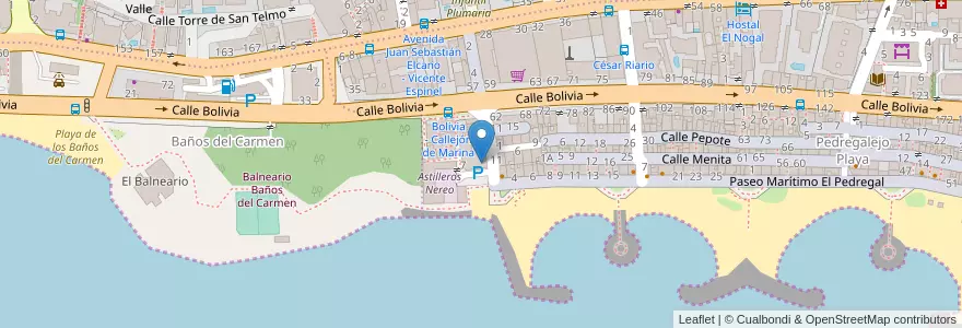 Mapa de ubicacion de Restaurante Pez Tomillo en Испания, Málaga-Costa Del Sol, Малага.