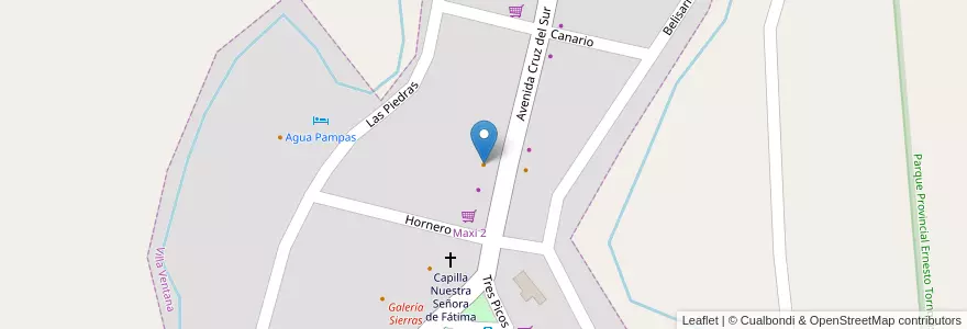 Mapa de ubicacion de Restaurante Piuque-Lom en الأرجنتين, بوينس آيرس, Partido De Tornquist, Villa Ventana.