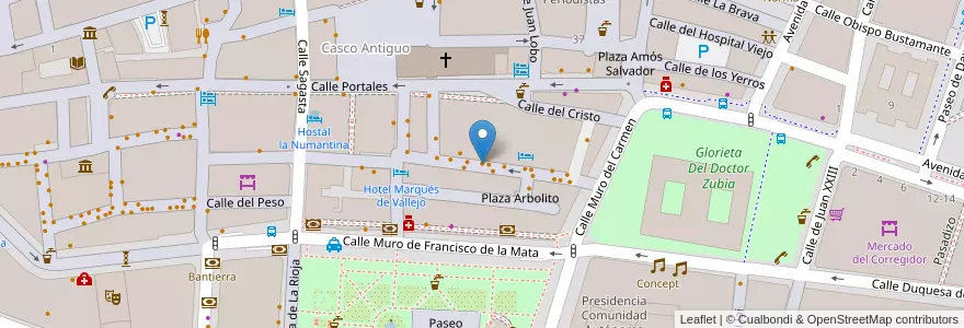 Mapa de ubicacion de Restaurante Pizzeria Da Marcos en España, La Rioja, La Rioja, Logroño.