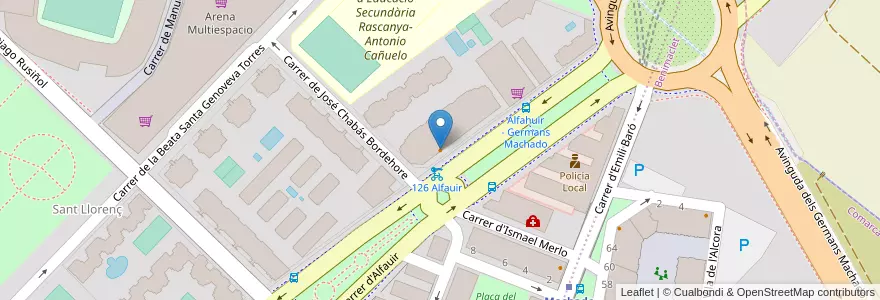 Mapa de ubicacion de Restaurante Pizzeria IL Vulcano en スペイン, バレンシア州, València / Valencia, Comarca De València, València.
