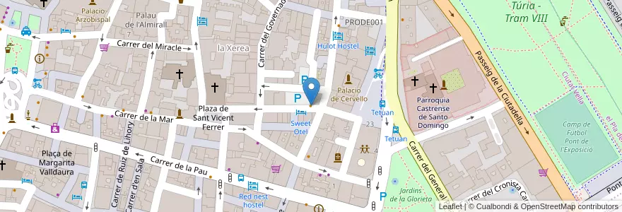 Mapa de ubicacion de restaurante pizzeria spaghetti stefan en スペイン, バレンシア州, València / Valencia, Comarca De València, València.