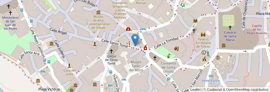 Mapa de ubicacion de Restaurante Plácido en スペイン, カスティーリャ＝ラ・マンチャ州, Toledo, Toledo, Toledo.