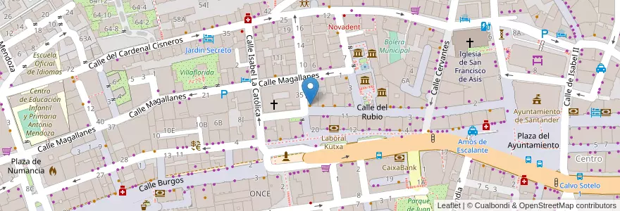 Mapa de ubicacion de Restaurante Puente en إسبانيا, كانتابريا, منطقة كانتابريا, Santander, Santander.