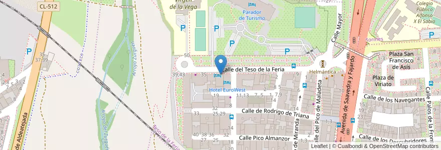 Mapa de ubicacion de Restaurante Puente Romano en Испания, Кастилия И Леон, Саламанка, Campo De Salamanca, Саламанка.