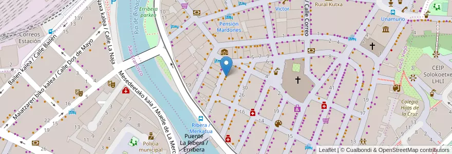 Mapa de ubicacion de Restaurante Saibigain en Spanien, Autonome Gemeinschaft Baskenland, Bizkaia, Bilboaldea, Bilbao.