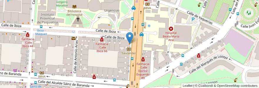 Mapa de ubicacion de Restaurante Santa Olalla en İspanya, Comunidad De Madrid, Comunidad De Madrid, Área Metropolitana De Madrid Y Corredor Del Henares, Madrid.