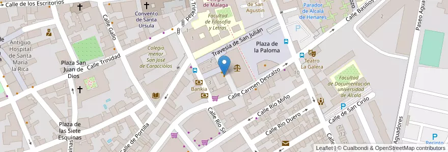 Mapa de ubicacion de Restaurante Sexto Sentido en 西班牙, Comunidad De Madrid, Comunidad De Madrid, Área Metropolitana De Madrid Y Corredor Del Henares, Alcalá De Henares.