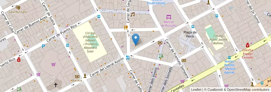 Mapa de ubicacion de Restaurante Spacca Napoli 2.0 en Испания, Валенсия, Валенсия, Comarca De València, Валенсия.